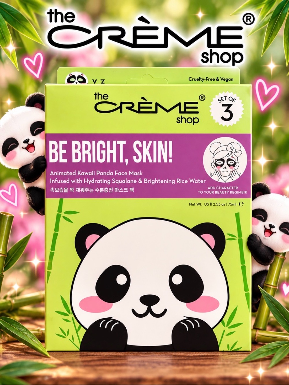 Be Bright, Skin! Animated Kawaii Panda Face Mask – Brightening